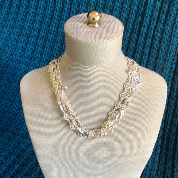 Stella and Dot Devon Convertible Silver Necklace - Picture 1 of 4